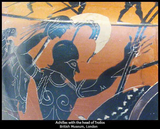Achilles with the head of Troilos