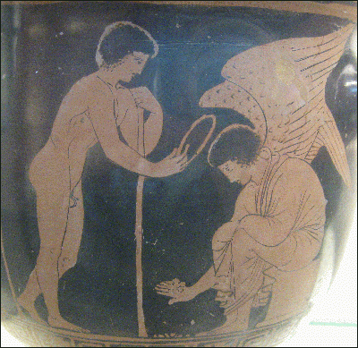 Eros playing dice
