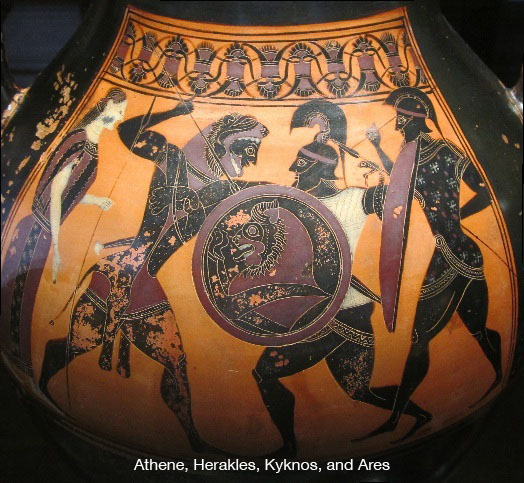 Kyknos and Herakles