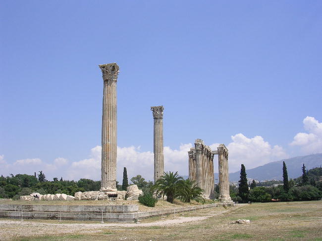 The ruins of the Temple of Zeus
