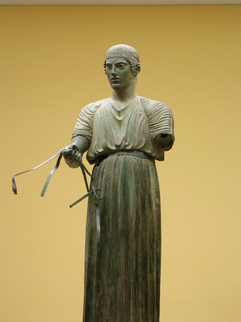 The museum at Delphi has this bronze charioteer as its most prized possession.